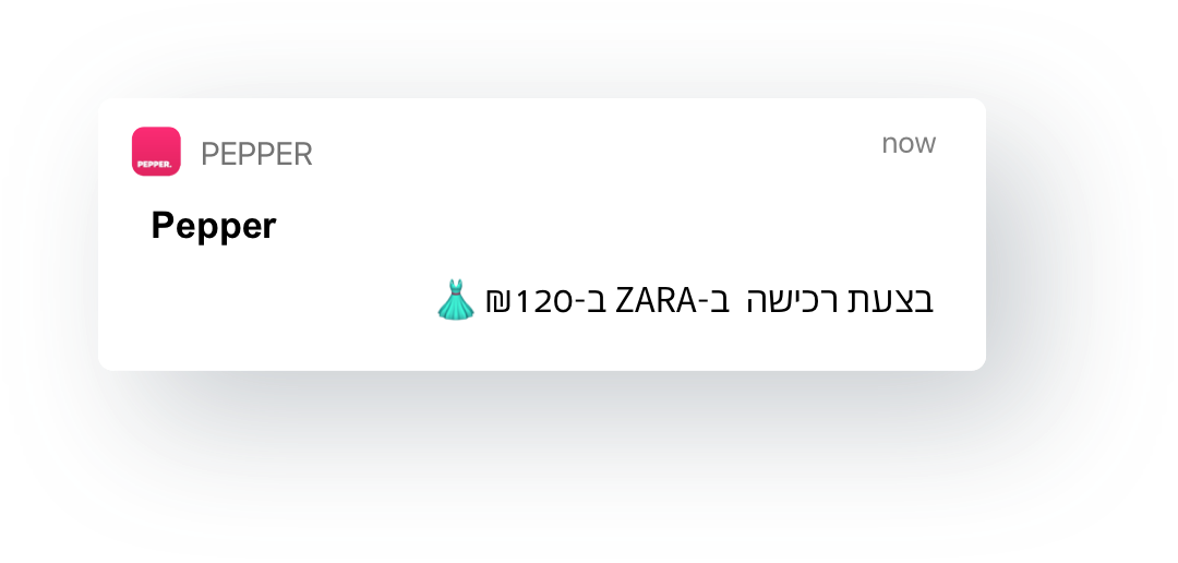 בצעת רכישה ב- ZARA ב- 120 ש״ח